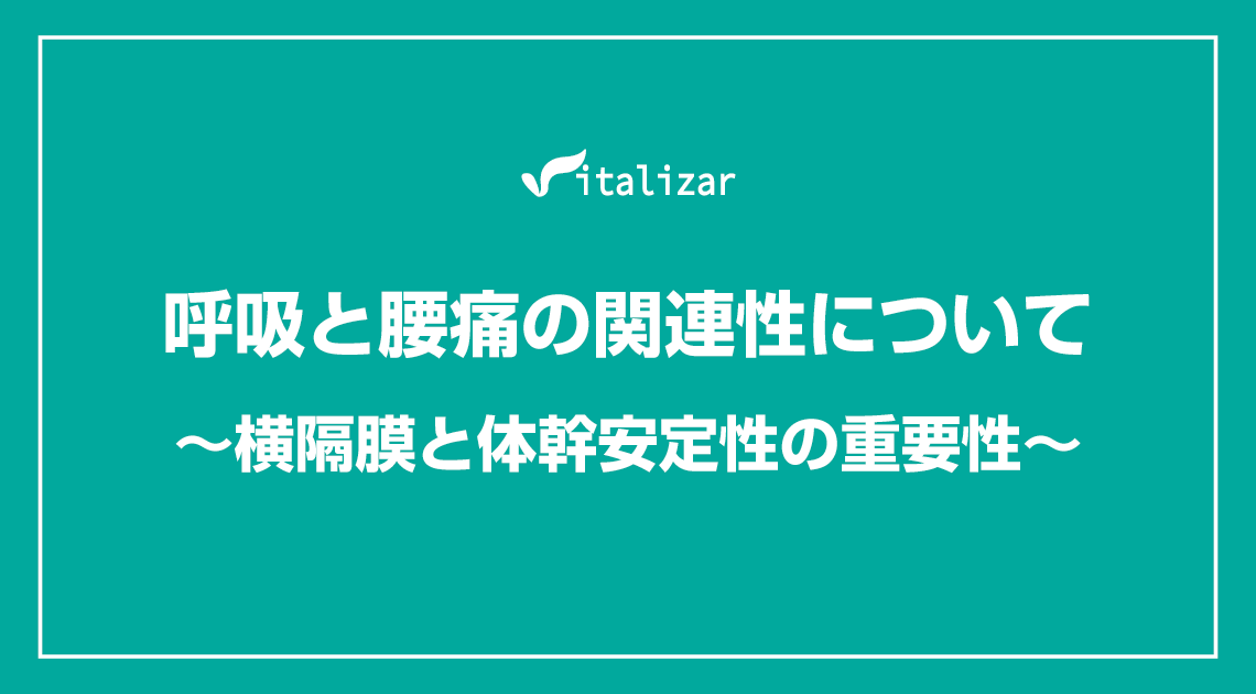 呼吸と腰痛の関連性について　～横隔膜と体幹安定性の重要性～